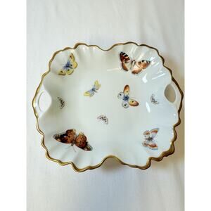 Vtg Limoges Small Butterfly Candy Dish